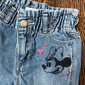 Minnie Mouse embroidered blue jeans 3T
